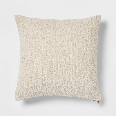 Woven Boucle Square Throw Pillow With Exposed Zipper - Threshold™ 5 Woven Boucle Square Throw Pillow With Exposed Zipper - Threshold™ - Image 5