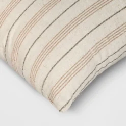 Cotton Flax Woven Striped Square Throw Pillow - Threshold™ -Decoration Serie Store GUEST 08c83243 712a 4977 937c c04fac6ebbef