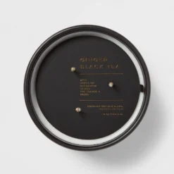 15oz Ceramic Jar 3-Wick Black Label Ginger Black Tea Candle - Threshold™ -Decoration Serie Store GUEST 101513e9 4210 4604 bdb9 03938613d90c