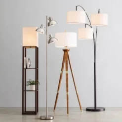 Oak Wood Tripod Floor Lamp Dark Brown - Threshold™ -Decoration Serie Store GUEST 12eb9924 86da 4a28 9eaa 3aaed057f6ef