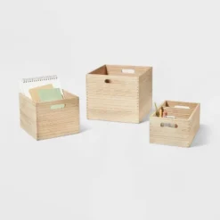 3 Compartment Light Wood Crate Natural - Brightroom™ -Decoration Serie Store GUEST 1433e760 ccd4 4d74 8b8b fdcc848f7469