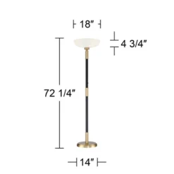 Possini Euro Design Modern Torchiere Floor Lamp Light Blaster LED 72.25" Tall Antique Brass And Matte Black Opal Glass For Living Room Bedroom 14 Possini Euro Design Modern Torchiere Floor Lamp Light Blaster LED 72.25" Tall Antique Brass And Matte Black Opal Glass For Living Room Bedroom -Decoration Serie Store GUEST 33d3cc3d 06e9 42bb b86e e88f18ba922e