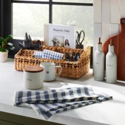 Woven Multipurpose Compartment Caddy Natural - Hearth & Hand™ With Magnolia