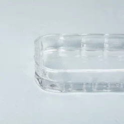 5"x9" Sculpted Glass Vanity Tray Clear - Hearth & Hand™ With Magnolia -Decoration Serie Store GUEST 48796d66 4831 4c84 a62e 12bb89995810