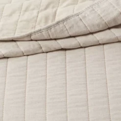 Herringbone Flannel Quilt Beige - Threshold -Decoration Serie Store GUEST 5392aa6e 5c99 48d2 91e2 f4d57f6bffc1