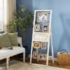 Wood 6 Slot Wall Photo Frame With Floor Stand Brown - Olivia & May
