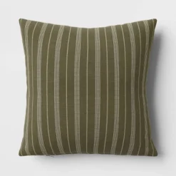 Cotton Flax Woven Striped Square Throw Pillow - Threshold™ -Decoration Serie Store GUEST 650ad36d 6c78 4be8 b6fa 185fe0dc4e84