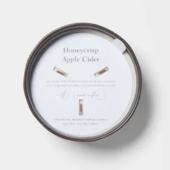 16oz Blackened Bowl Ceramic With Multi Woodwick And Dustcover Honeycrisp Apple Cider Candle Black - Threshold™ -Decoration Serie Store GUEST 662f18f4 1b1d 4e09 b36e c380ba647f31