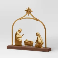 3pc Metal Christmas Nativity Scene Figurine Set - Wondershop™ Gold -Decoration Serie Store GUEST 6f71a657 af48 4636 9ecb 15d0d7e15980