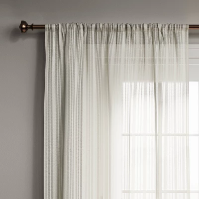 1pc 54"x84" Sheer Leno Weave Curtain Panel Ivory - Threshold™ 1 1pc 54"x84" Sheer Leno Weave Curtain Panel Ivory - Threshold™