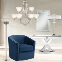 Possini Euro Design Light Blaster Art Deco Torchiere Floor Lamp 72 1/2" Tall Brushed Nickel LED Frosted Glass Bowl Shade For Living Room Bedroom House -Decoration Serie Store GUEST 88f5ad87 298f 4400 b696 842a2a774880