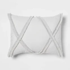 4pc Clipped Stripe Poms Comforter Bedding Set - Threshold™ -Decoration Serie Store GUEST 8d139982 3828 47ac 895d 4255d7a3549e