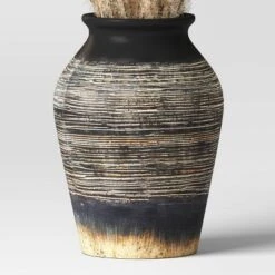 Grass Arrangement In Ceramic Pot Black - Threshold™ -Decoration Serie Store GUEST a8b7bc55 e7f2 41c9 ad42 4006f370c4b4