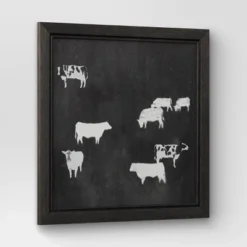 (Set Of 2) 12" X 12" Cow Collection II Framed Wall Canvases - Threshold™ -Decoration Serie Store GUEST b344498b 2140 4a52 b3be 29b42cd41f2d