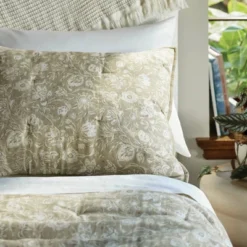 Standard Floral Print Trad Cotton Voile Lofty Quilt Sham Green - Threshold™ -Decoration Serie Store GUEST bf71adc4 05df 450f bbec e4fe8094f052