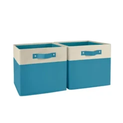 2pc Kids' 10.5" Two-Toned Folding Storage Bin Set - RiverRidge Home -Decoration Serie Store GUEST c40a94f3 f12a 4807 9171 c1cb37f86683