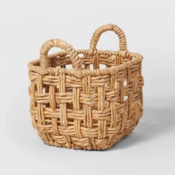 Twisted Open Checkered Weave Milk Crate Natural - Brightroom™ -Decoration Serie Store GUEST c73b6fc8 7d7f 4276 bc5a 71780c6e1456