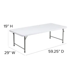 Flash Furniture 4.93-Foot Kid's Granite White Plastic Folding Table -Decoration Serie Store GUEST ca401930 3ca2 43e4 a6f4 88afb68478bb
