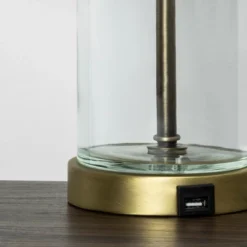Fillable Accent With USB Table Lamp Brass - Threshold -Decoration Serie Store GUEST cde816b4 4d22 45b7 aad0 2e1664c1a18c