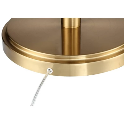 Possini Euro Design Modern Torchiere Floor Lamp Light Blaster LED 72.25" Tall Antique Brass And Matte Black Opal Glass For Living Room Bedroom 5 Possini Euro Design Modern Torchiere Floor Lamp Light Blaster LED 72.25" Tall Antique Brass And Matte Black Opal Glass For Living Room Bedroom - Image 5