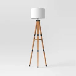 Tripod Floor Lamp With Shelf Brown Wood - Threshold™ -Decoration Serie Store GUEST ea3ba26a 585d 476c be10 3b33e5b59195
