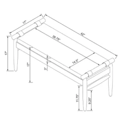 Upholstered Natural Wood Accent Bench Oatmeal - Hearth & Hand™ With Magnolia -Decoration Serie Store GUEST ef9437ac 18a2 4047 8ac0 d097d78327a9