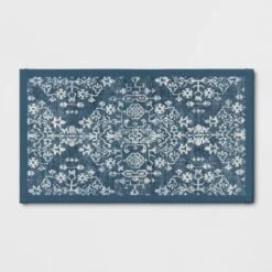 Vintage Print Comfort Rug Blue - Threshold™ -Decoration Serie Store GUEST f437994b 06fa 4df6 84f2 e90cb16dba7b
