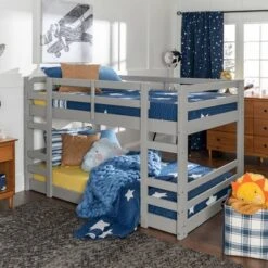 Twin Over Twin Indy Solid Wood Low Bunk Bed - Saracina Home 16 Twin Over Twin Indy Solid Wood Low Bunk Bed - Saracina Home -Decoration Serie Store GUEST f4a7cd82 6f05 4d13 9375 1d95fbdd13ee