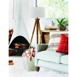 Oak Wood Tripod Floor Lamp Dark Brown - Threshold™ -Decoration Serie Store GUEST f662f2ec 6ed0 4f35 8681 9ea5c84bfc7c