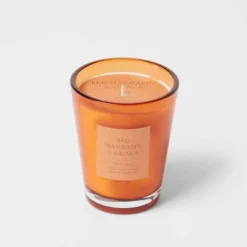 Colored Vase Glass With Dustcover Mandarin & Guava Candle Orange - Threshold™ -Decoration Serie Store GUEST f690da26 0feb 4a9d 8634 caaa1172c9d3