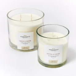 Clear Glass Santal & Ginger Candle White - Threshold™ Designed With Studio McGee -Decoration Serie Store GUEST f8468f42 e11b 4265 be90 0b4528f7c8a3