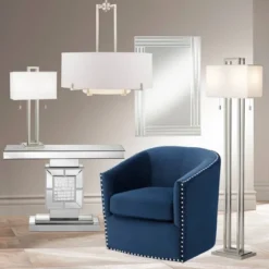 Possini Euro Design Modern Floor Lamp 62" Tall Brushed Nickel Openwork Rectangular Profile Off White Fabric Shade For Living Room Reading -Decoration Serie Store GUEST fe25067f a19c 4e1c 829e 5d26bb3dff2f